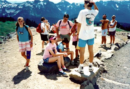 Mt Rainier with friend's families' kids