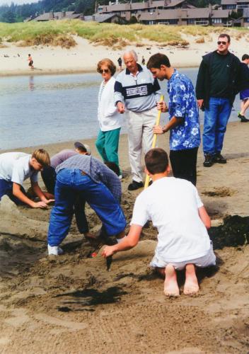 Youth Sandcastle contest at Cannon Beach